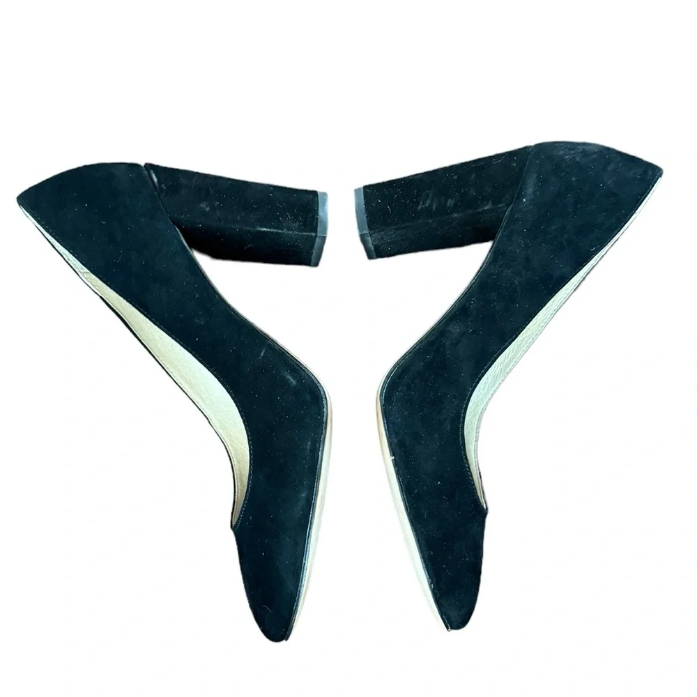 Louise Et Cie Suede Round Toe Pumps Size 6 - Picture 7 of 9